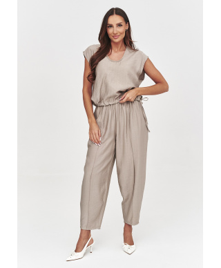 Stylowy komplet damski casual mokka C53