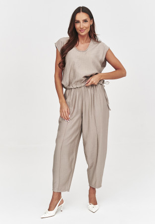 Stylowy komplet damski casual mokka C53