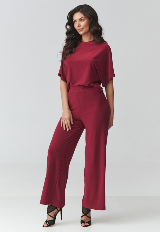 Stylowy komplet damski bordowy M940