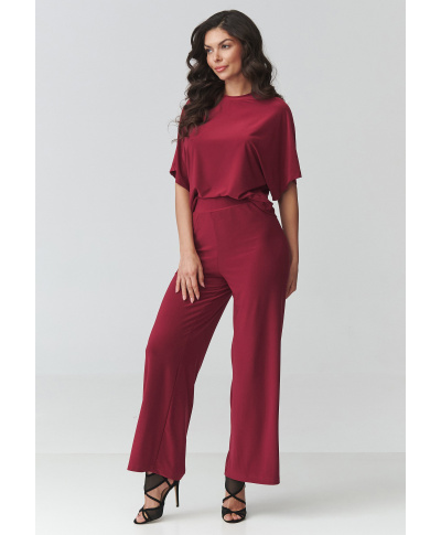 Stylowy komplet damski bordowy M940