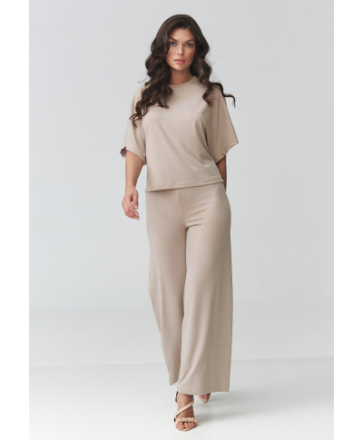 Stylowy komplet damski jasny beż M940