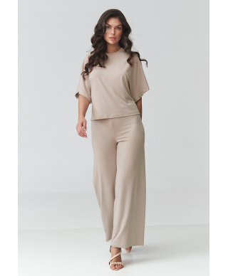 Stylowy komplet damski jasny beż M940