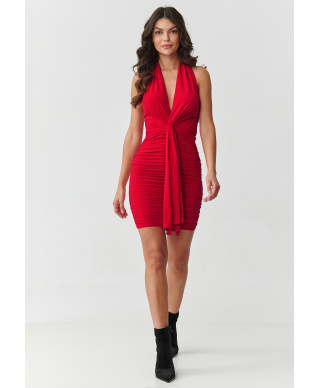 Zmysłowa mini sukienka czerwona M912