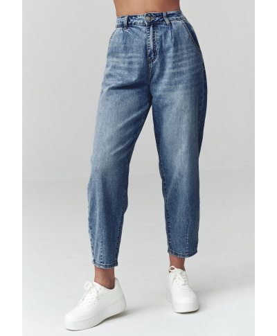 Jeansy mom fit z wysokim stanem blue jeans C52