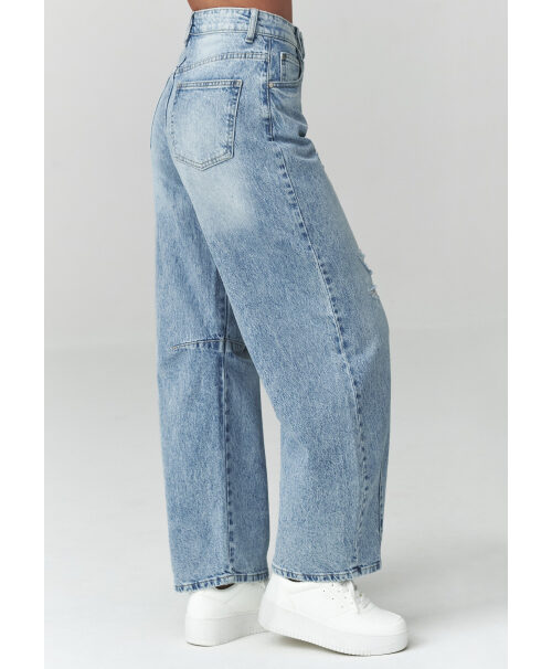 Sieviešu džinsi ar nolietojumiem denim C50