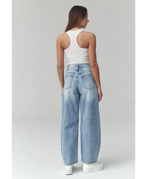 Sieviešu džinsi ar nolietojumiem denim C50