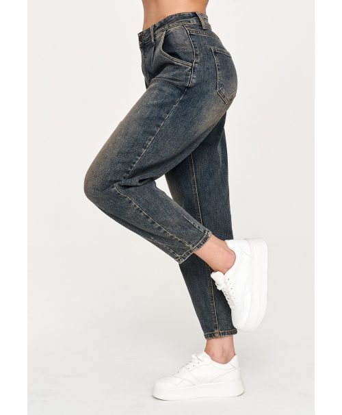 Jeansy mom fit z wysokim stanem retro jeans C70