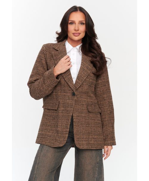 Elegancka marynarka damska  brązowa C73